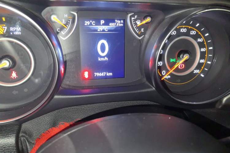 Used Jeep Wrangler  Odometer Close Up