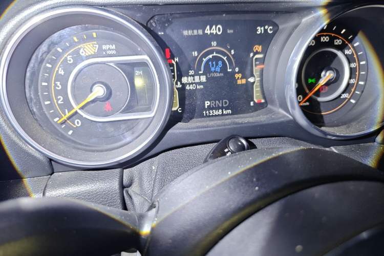 Used Jeep Wrangler 2018 2.0T Sahara Four-Door Edition Odometer Close Up