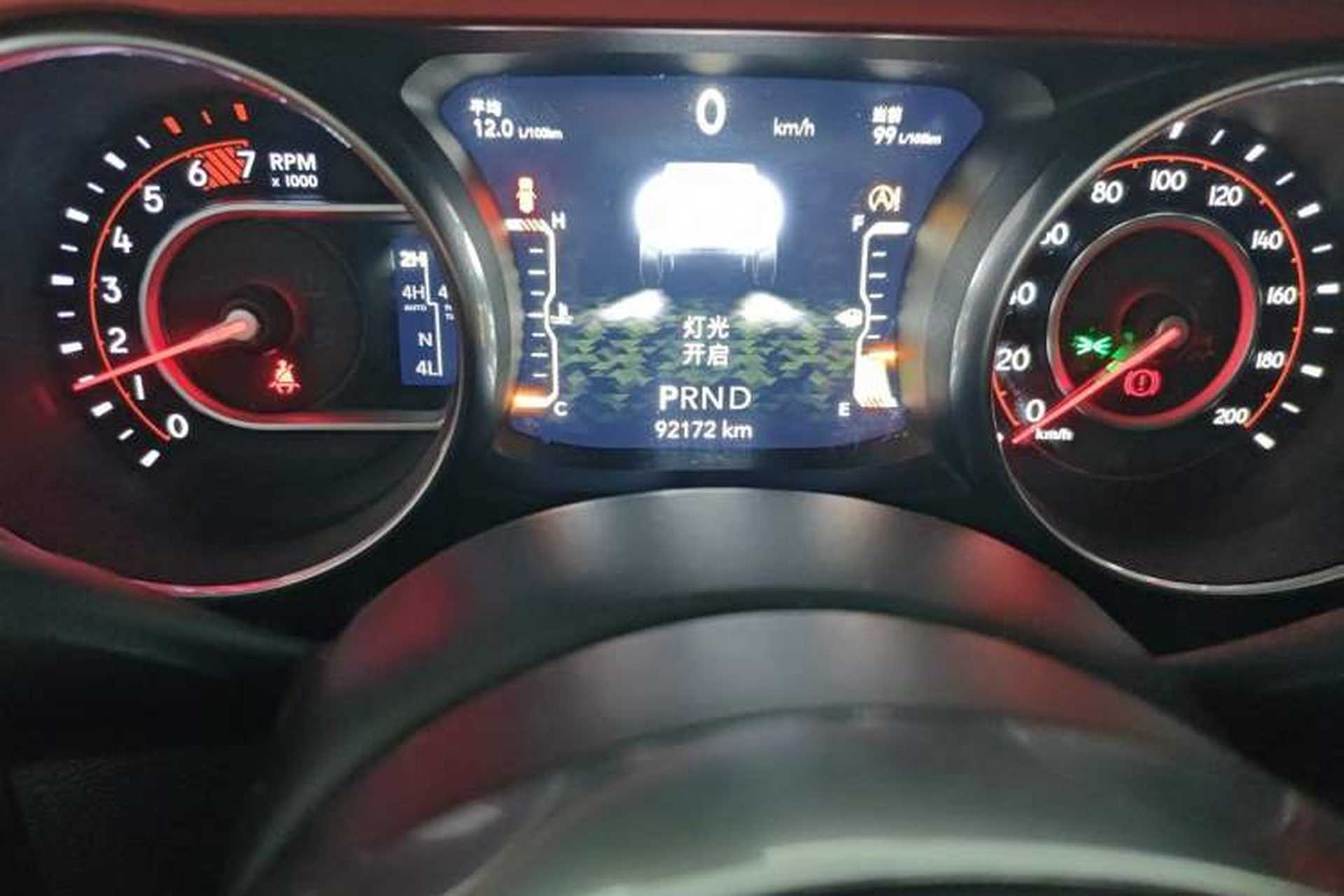 Used Jeep Wrangler 2018 2.0T Rubicon Four-Door Edition Odometer Close Up