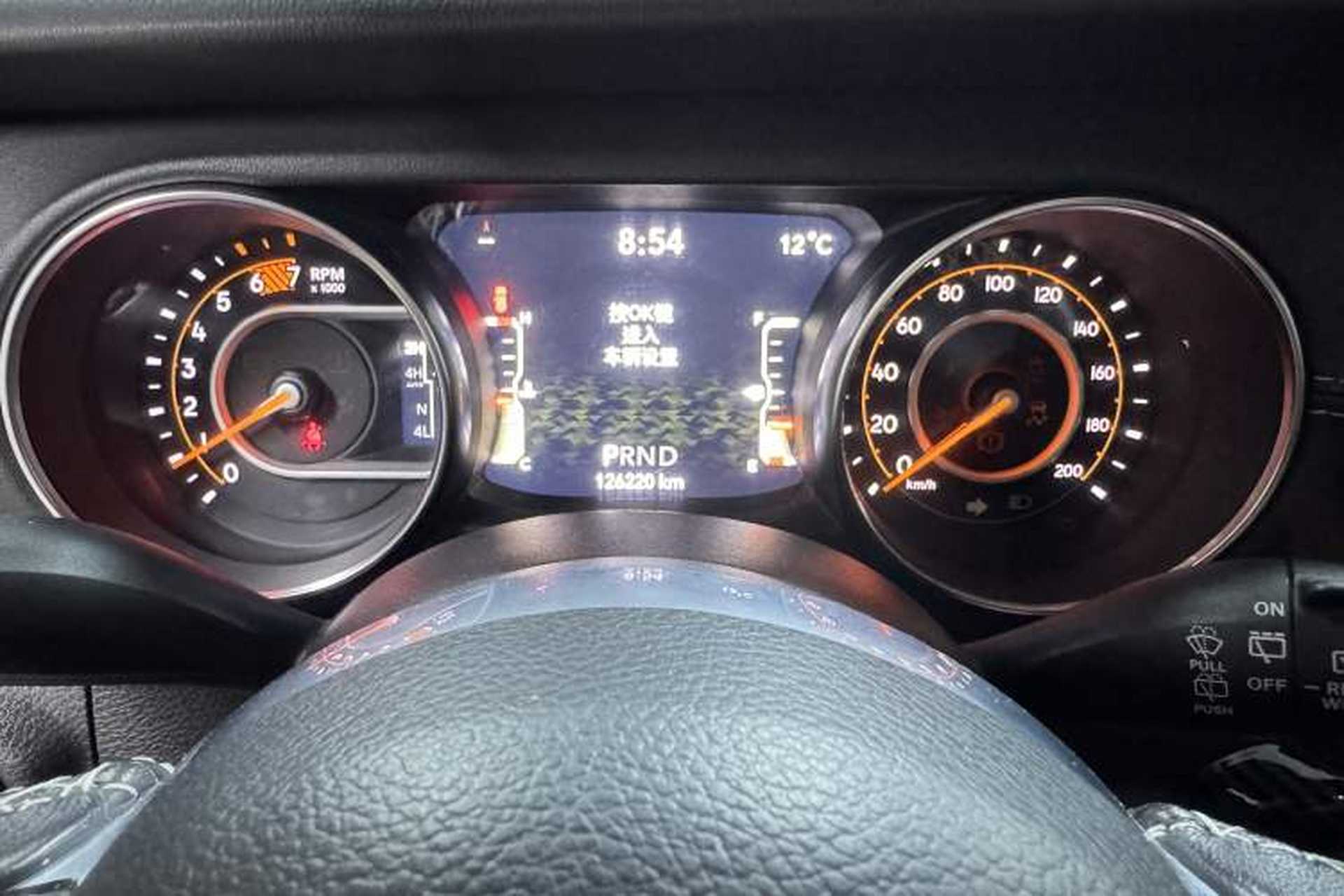 Used Jeep Wrangler 2019 2.0T Sahara 4-Door Version China V Standard Odometer Close Up