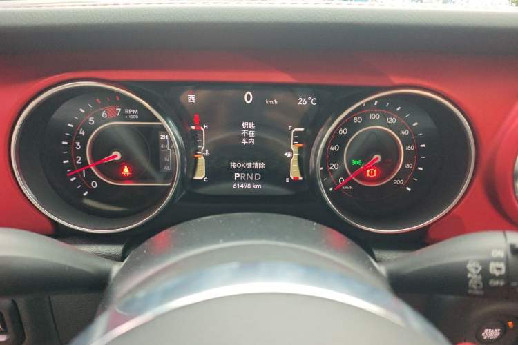 Used Jeep Wrangler 2019 2.0T Rubicon Four-Door Version China VI Emission Standard Odometer Close Up