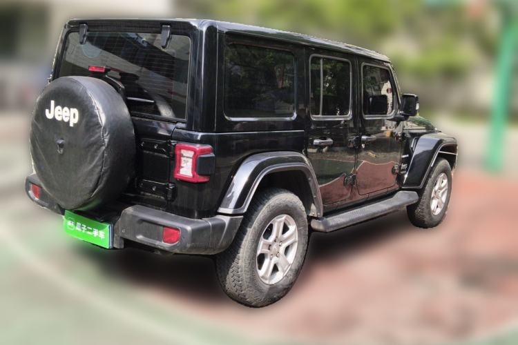 Used Jeep Wrangler 2019 2.0T Sahara Four-Door Electric Convertible China VI Emission Standard Rear Right 45 Deg