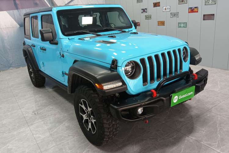 Used Jeep Wrangler 2019 2.0T Rubicon Four-Door Version China VI Emission Standard Front Right 45 Deg