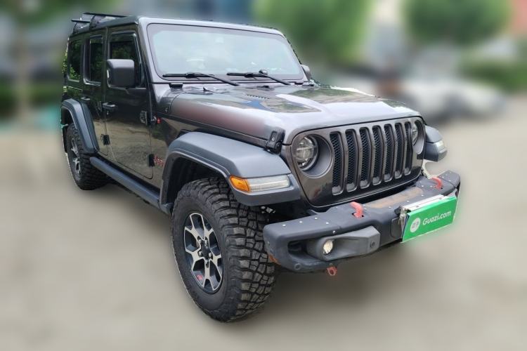 Used Jeep Wrangler 2019 2.0T Rubicon Four-Door Version China VI Emission Standard Front Right 45 Deg