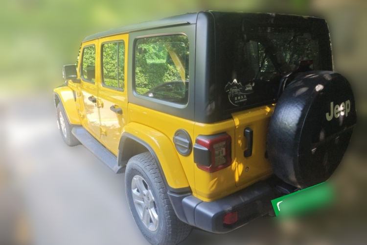 Used Jeep Wrangler 2019 2.0T Sahara Four-Door Version China VI Emission Standard Rear Left 45 Deg