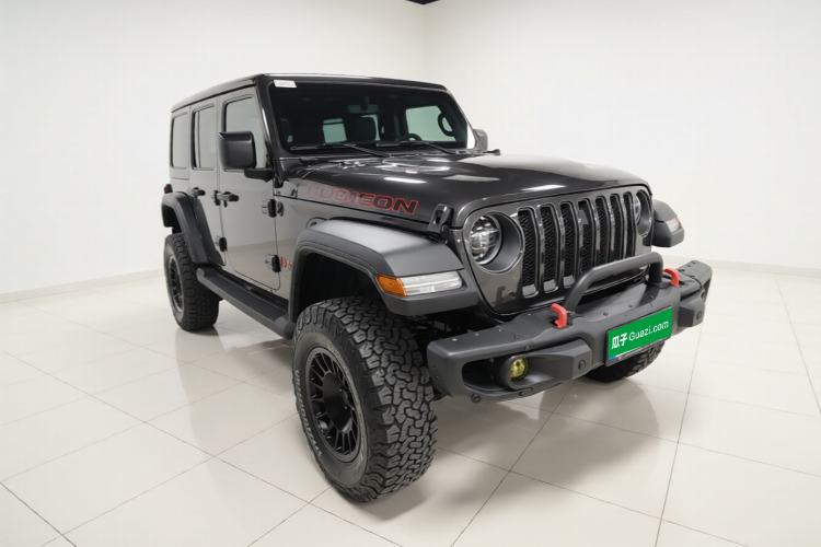 Used Jeep Wrangler 2019 2.0T Rubicon Four-Door Version China VI Emission Standard Front Right 45 Deg