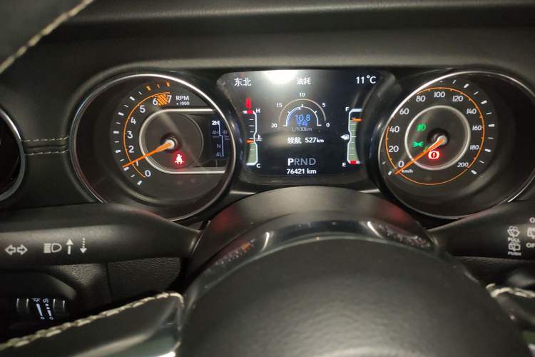 Used Jeep Wrangler 2019 2.0T Sahara 4-Door Version China V Standard Odometer Close Up