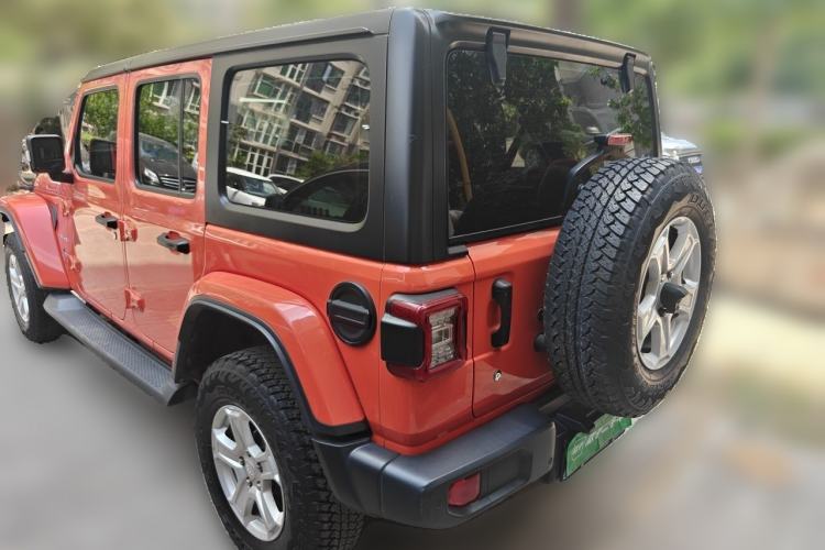 Used Jeep Wrangler 2019 2.0T Sahara Four-Door Electric Convertible Version China V Emission Standard Rear Left 45 Deg