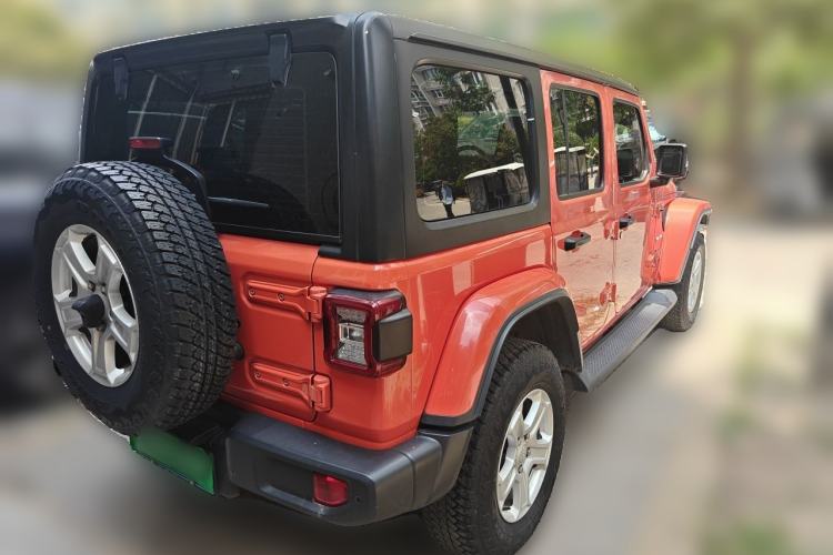 Used Jeep Wrangler 2019 2.0T Sahara Four-Door Electric Convertible Version China V Emission Standard Rear Right 45 Deg