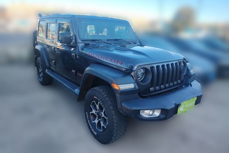 Used Jeep Wrangler 2019 2.0T Rubicon Four-Door Version China VI Emission Standard Front Right 45 Deg