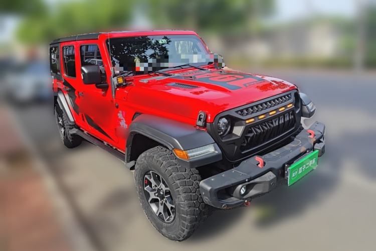Used Jeep Wrangler 2019 2.0T Rubicon Four-Door Version China VI Emission Standard Front Right 45 Deg