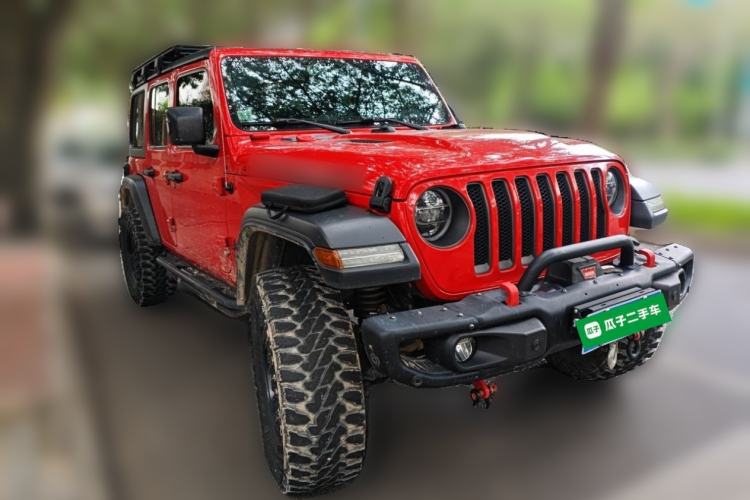 Used Jeep Wrangler 2019 2.0T Rubicon Four-Door Version China V Emission Standard Front Right 45 Deg