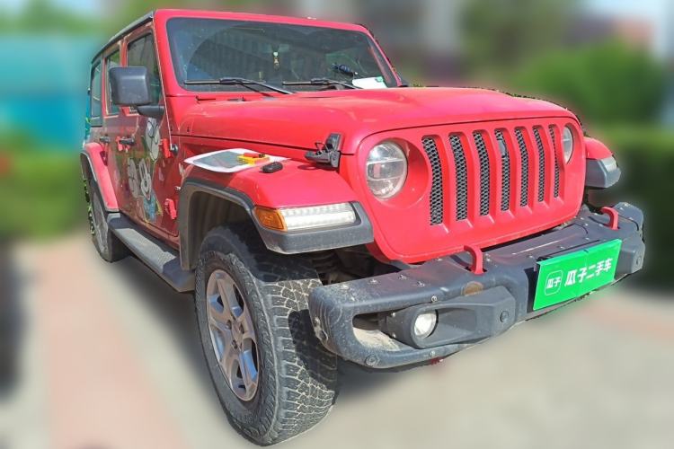 Used Jeep Wrangler 2019 2.0T Sahara Four-Door Version China VI Emission Standard Front Right 45 Deg