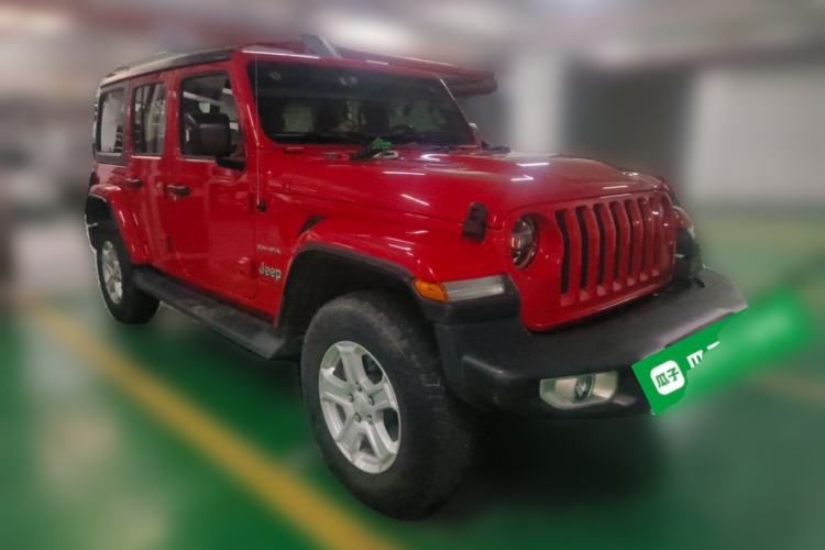 Used Jeep Wrangler 2019 2.0T Sahara Four-Door Version China VI Emission Standard Front Right 45 Deg