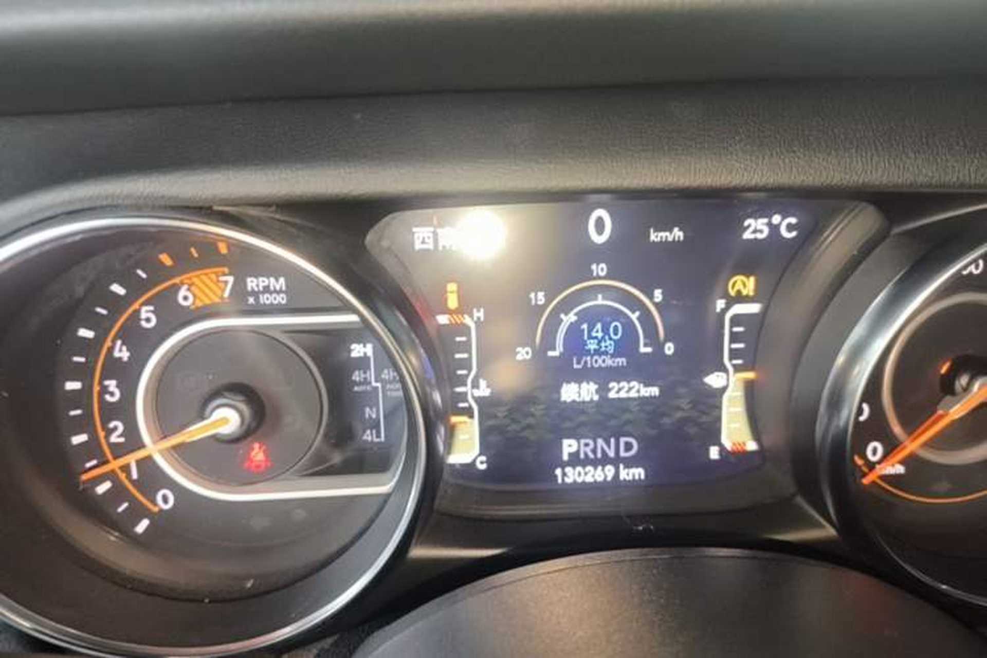 Used Jeep Wrangler 2019 2.0T Sahara Four-Door Version China VI Emission Standard Instrument Cluster