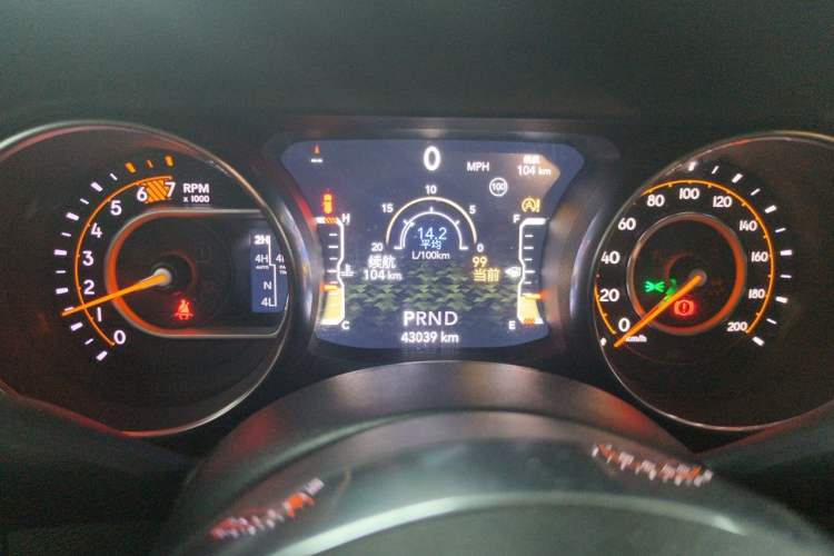 Used Jeep Wrangler 2019 2.0T Sahara Four-Door Prestige Edition China V Standard Instrument Cluster