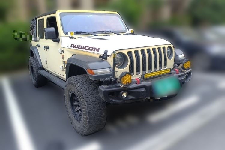 Used Jeep Wrangler 2019 2.0T Rubicon Four-Door Version China VI Emission Standard Front Right 45 Deg