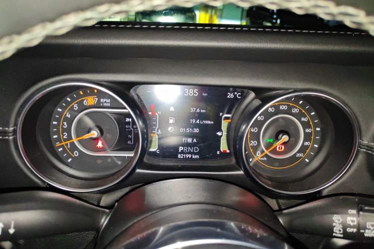 Used Jeep Wrangler 2019 2.0T Sahara Four-Door Prestige Edition China V Standard Instrument Cluster
