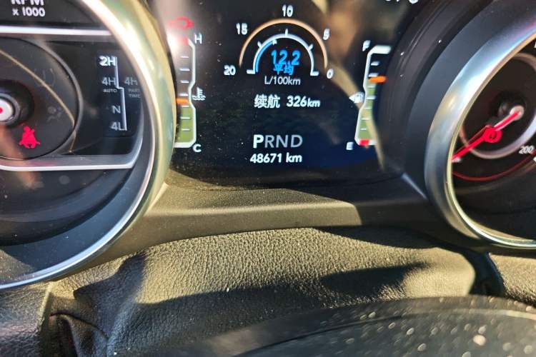 Used Jeep Wrangler 2021 2.0T Robin Hood two-door version Odometer Close Up