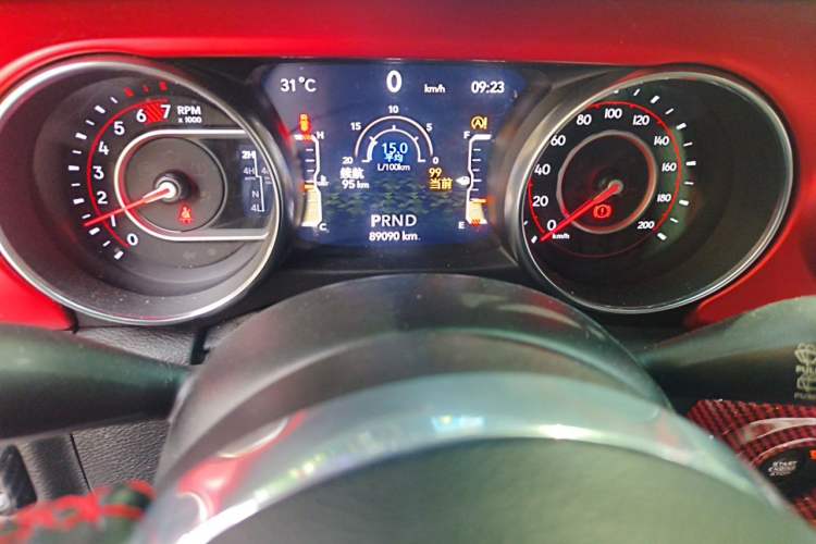 Used Jeep Wrangler 2021 2.0T Robin Hood Four-Door Edition Odometer Close Up