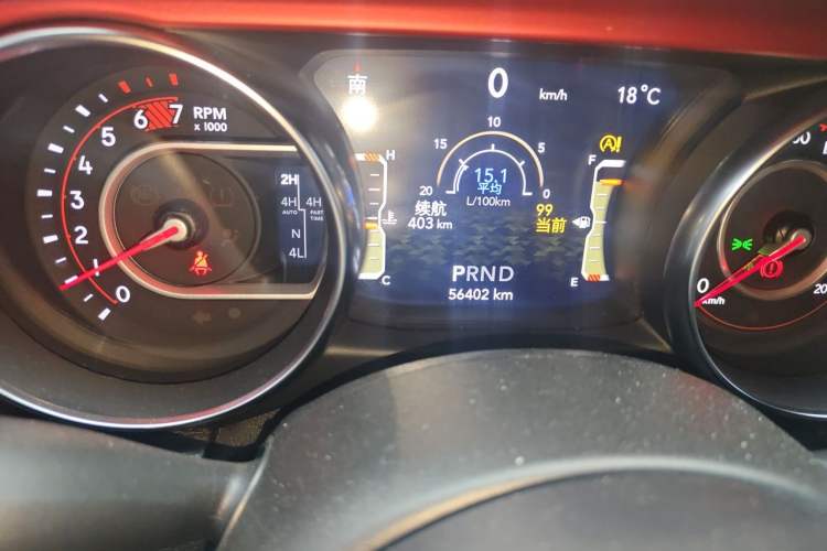Used Jeep Wrangler 2021 2.0T Robin Hood Four-Door Edition Odometer Close Up