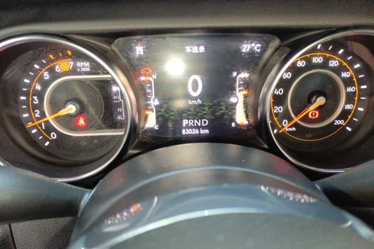 Used Jeep Wrangler 2021 2.0T 80th Anniversary Edition Odometer Close Up