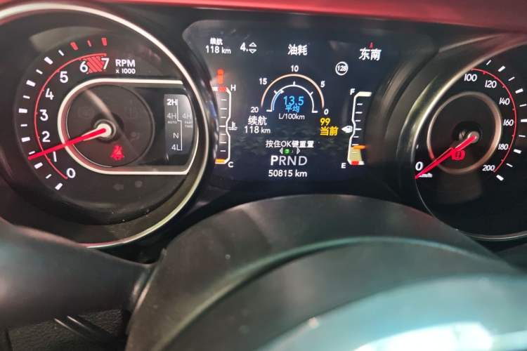 Used Jeep Wrangler 2021 2.0T Robin Hood Four-Door Edition Odometer Close Up
