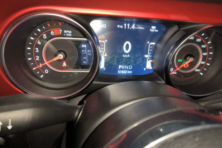 Used Jeep Wrangler 2021 2.0T Robin Hood Four-Door Edition Odometer Close Up