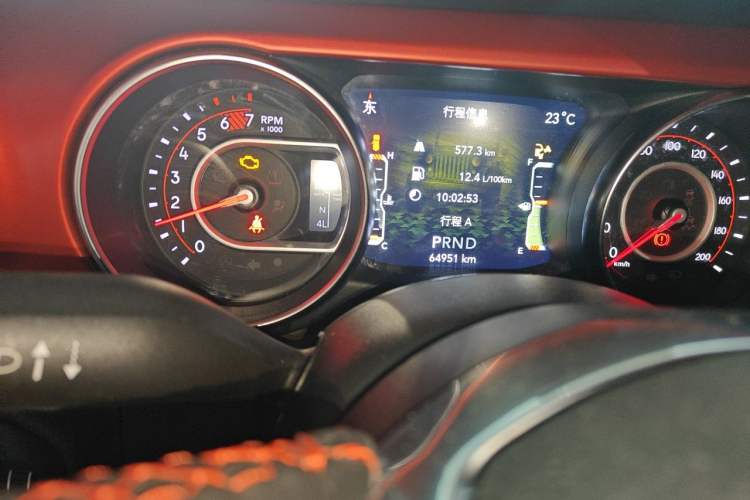 Used Jeep Wrangler 2021 2.0T Robin Hood Four-Door Edition Odometer Close Up