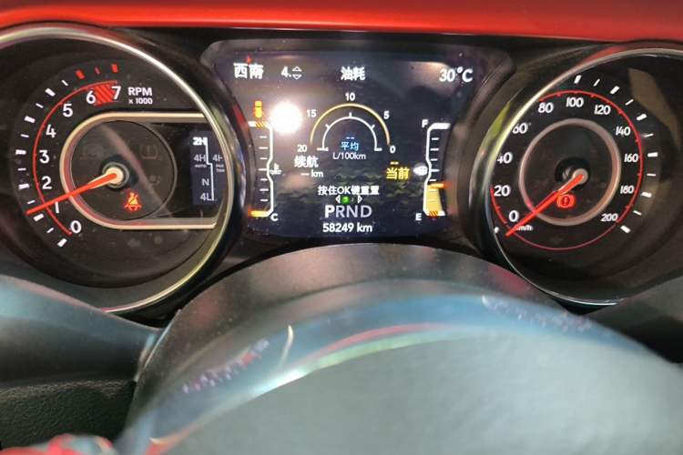 Used Jeep Wrangler 2021 2.0T Robin Hood Four-Door Edition Odometer Close Up