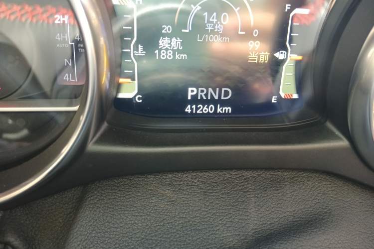 Used Jeep Wrangler 2021 2.0T Robin Hood two-door version Odometer Close Up