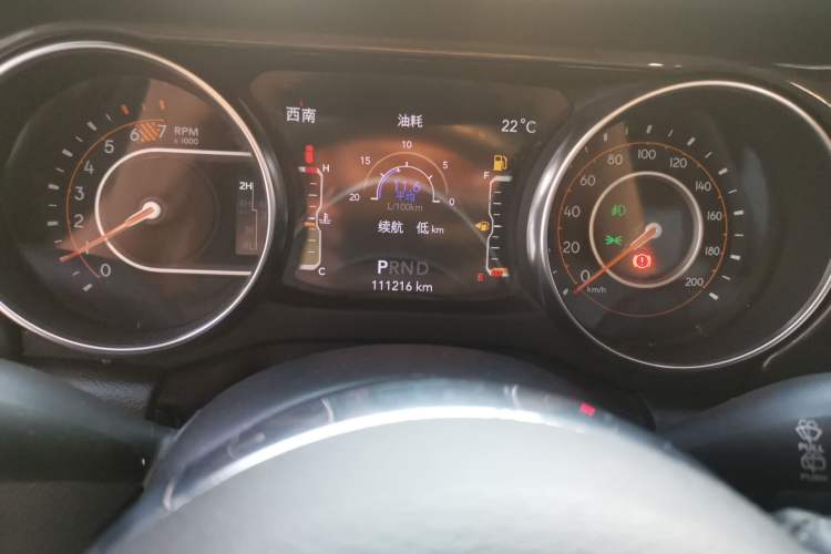 Used Jeep Wrangler 2022 2.0T High Altitude Four-Door Edition Odometer Close Up
