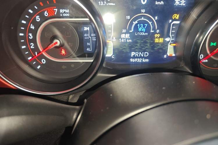 Used Jeep Wrangler  Odometer Close Up
