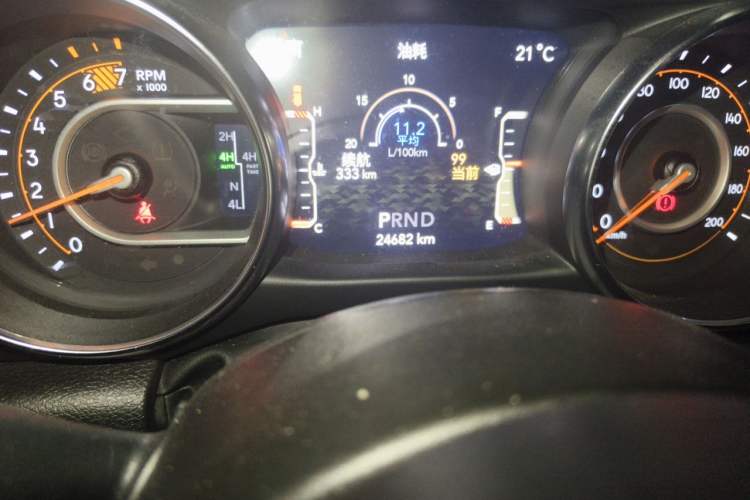 Used Jeep Wrangler 2022 2.0T High Altitude Four-Door Edition Odometer Close Up
