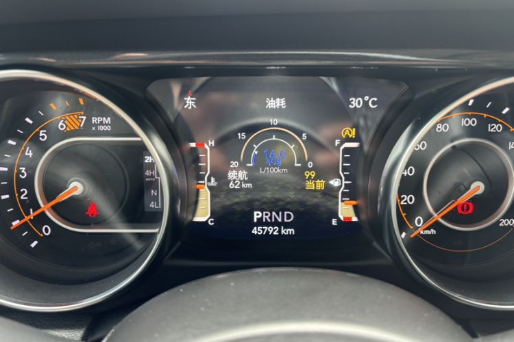 Used Jeep Wrangler 2022 2.0T High Altitude Four-Door Edition Odometer Close Up