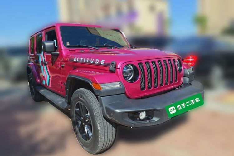 Used Jeep Wrangler 2022 2.0T High Altitude Bahamas Sand Pink Special Edition Front Right 45 Deg