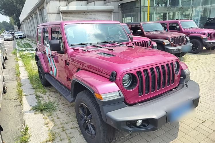 Used Jeep Wrangler 2022 2.0T High Altitude Bahamas Sand Pink Special Edition Front Right 45 Deg