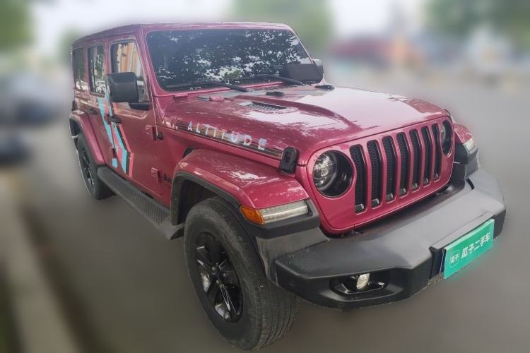 Used Jeep Wrangler 2022 2.0T High Altitude Bahamas Sand Pink Special Edition Front Right 45 Deg