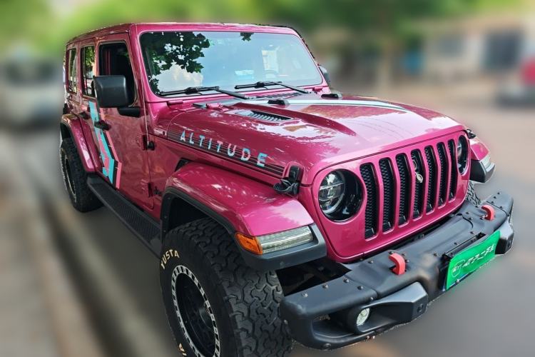 Used Jeep Wrangler 2022 2.0T High Altitude Bahamas Sand Pink Special Edition Front Right 45 Deg