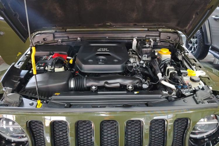 Used Jeep Wrangler 2022 2.0T Highland Jungle Green Limited Edition Engine Bay