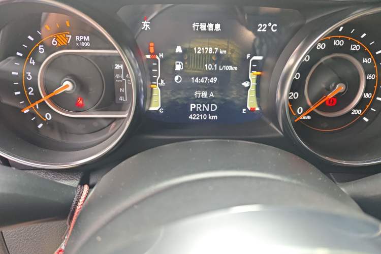 Used Jeep Wrangler 2022 2.0T High Altitude Four-Door Edition Odometer Close Up