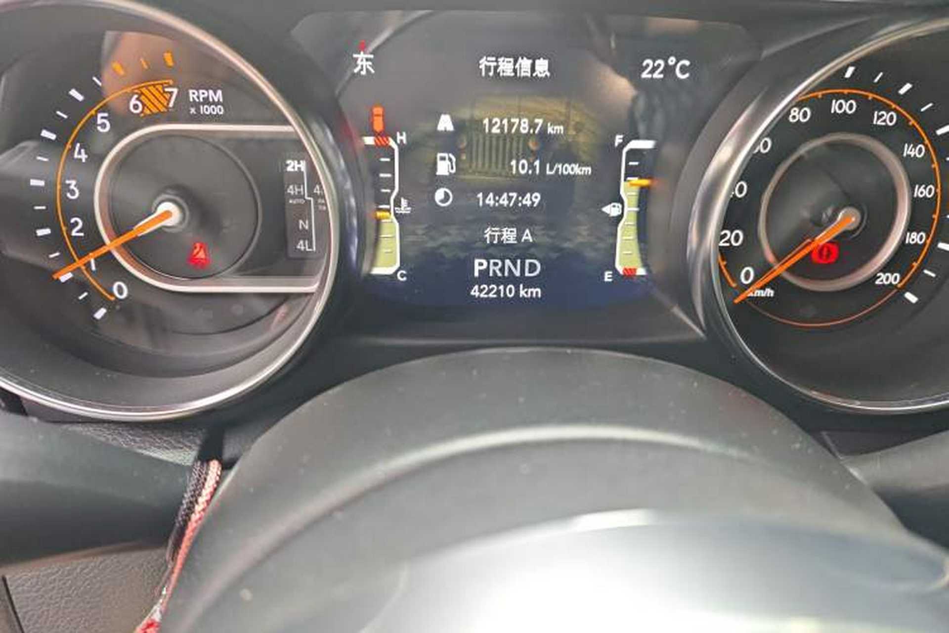 Used Jeep Wrangler 2022 2.0T High Altitude Four-Door Edition Odometer Close Up