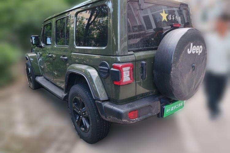 Used Jeep Wrangler 2022 2.0T Highland Jungle Green Limited Edition Rear Left 45 Deg