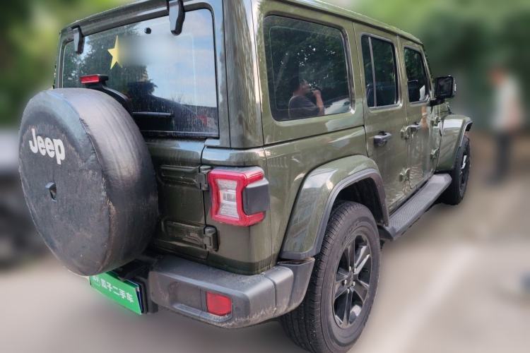 Used Jeep Wrangler 2022 2.0T Highland Jungle Green Limited Edition Rear Right 45 Deg