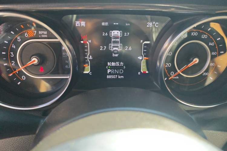 Used Jeep Wrangler 2022 2.0T High Altitude Bahamas Sand Pink Special Edition Odometer Close Up