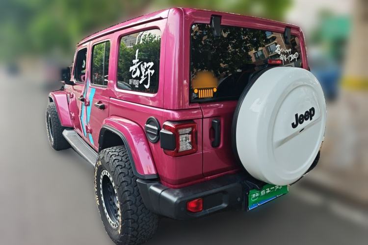 Used Jeep Wrangler 2022 2.0T High Altitude Bahamas Sand Pink Special Edition Rear Left 45 Deg