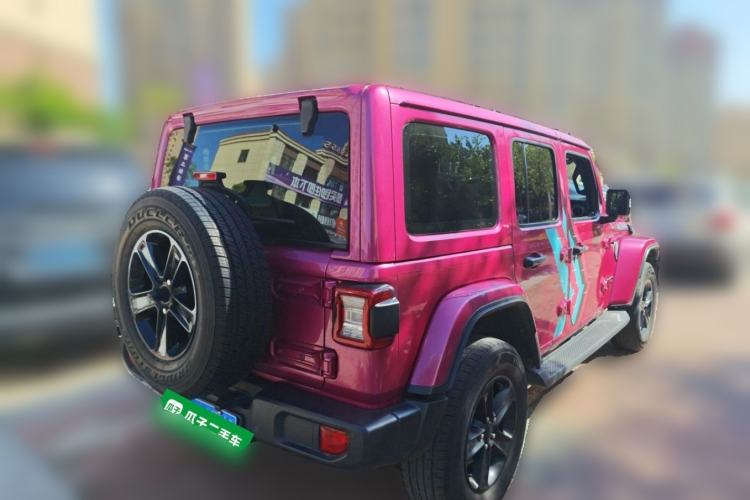 Used Jeep Wrangler 2022 2.0T High Altitude Bahamas Sand Pink Special Edition Rear Right 45 Deg