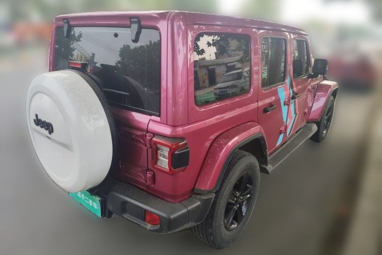 Used Jeep Wrangler 2022 2.0T High Altitude Bahamas Sand Pink Special Edition Rear Right 45 Deg
