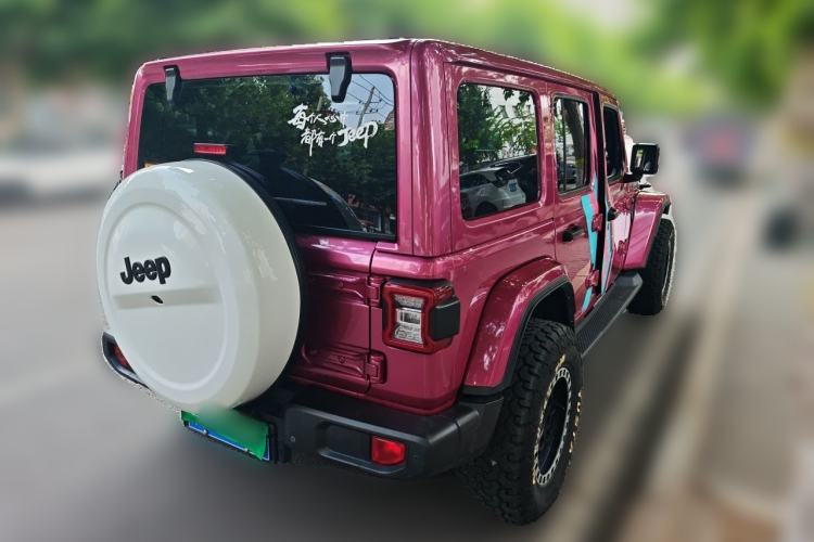 Used Jeep Wrangler 2022 2.0T High Altitude Bahamas Sand Pink Special Edition Rear Right 45 Deg