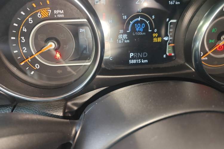 Used Jeep Wrangler 2022 2.0T High Altitude Four-Door Edition Odometer Close Up